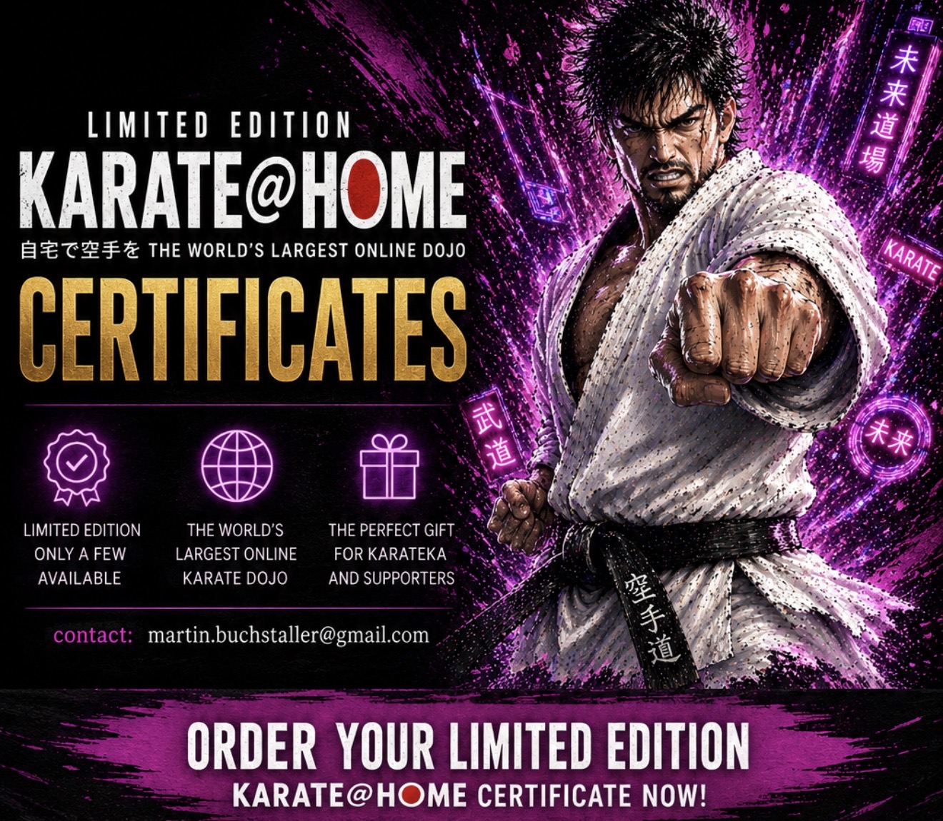 KARATE@HOME Limited Edition Certificates Promo